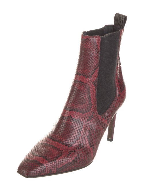 Brunello Cucinelli Monili Python Chelsea Boots