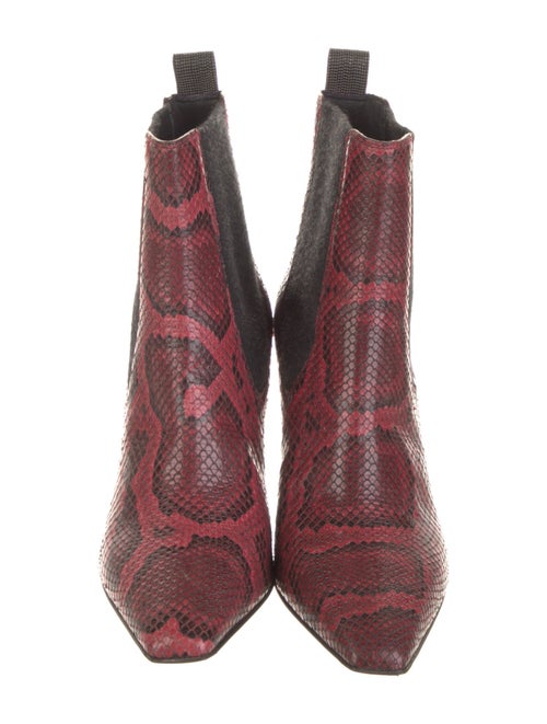 Brunello Cucinelli Monili Python Chelsea Boots
