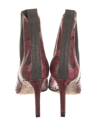 Brunello Cucinelli Monili Python Chelsea Boots
