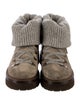 Brunello Cucinelli Monili Suede Combat Boots