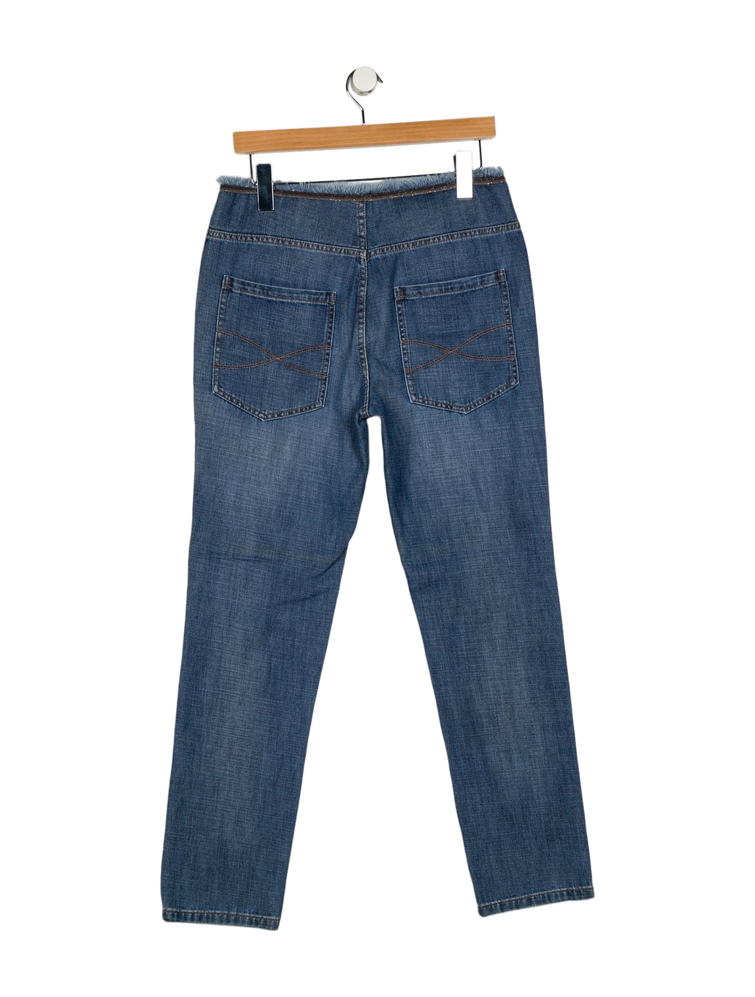 Brunello Cucinelli Mid-Rise Straight Leg Jeans