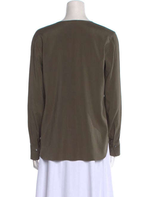 Brunello Cucinelli Silk V-Neck Blouse