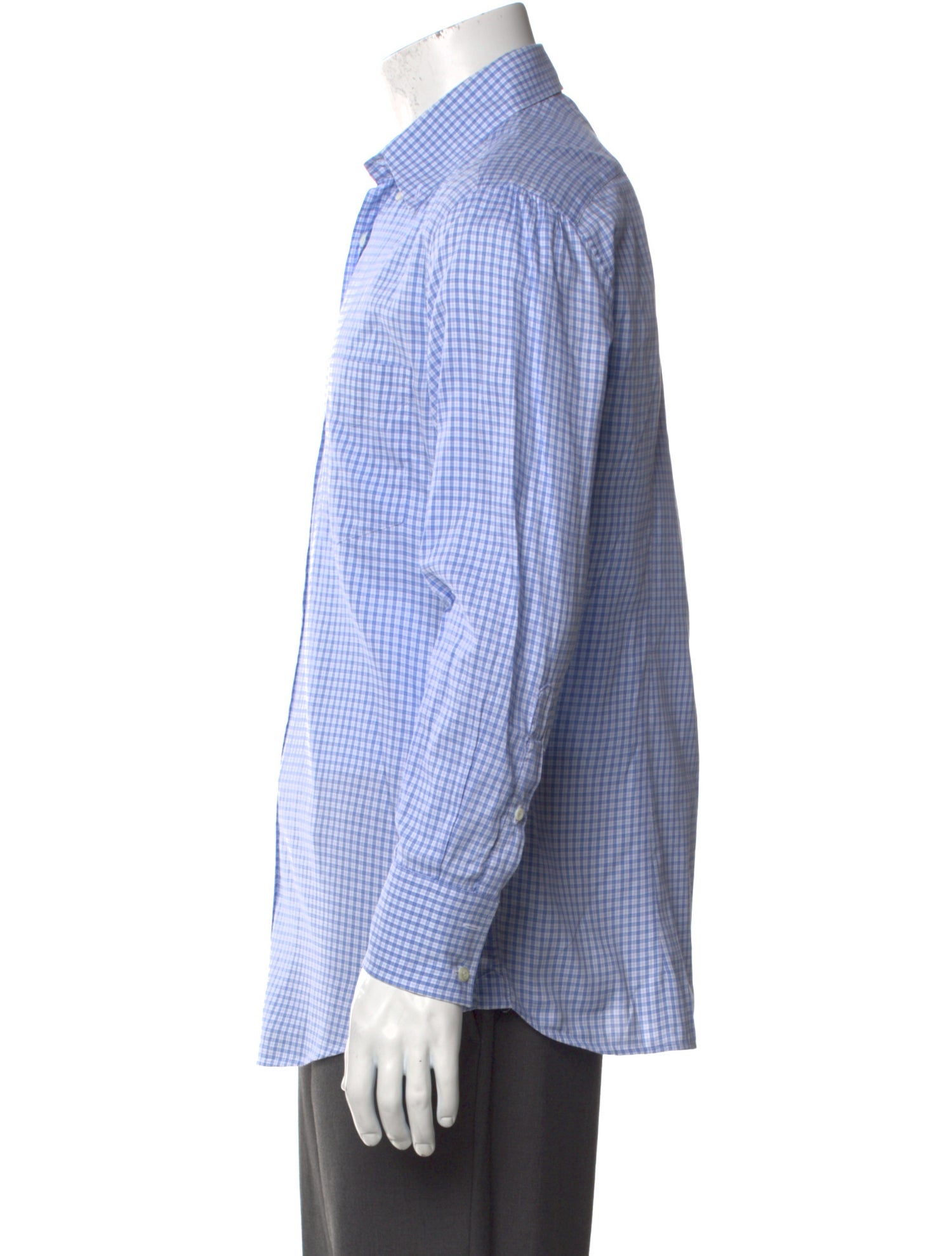 Brunello Cucinelli Plaid Print Long Sleeve Shirt