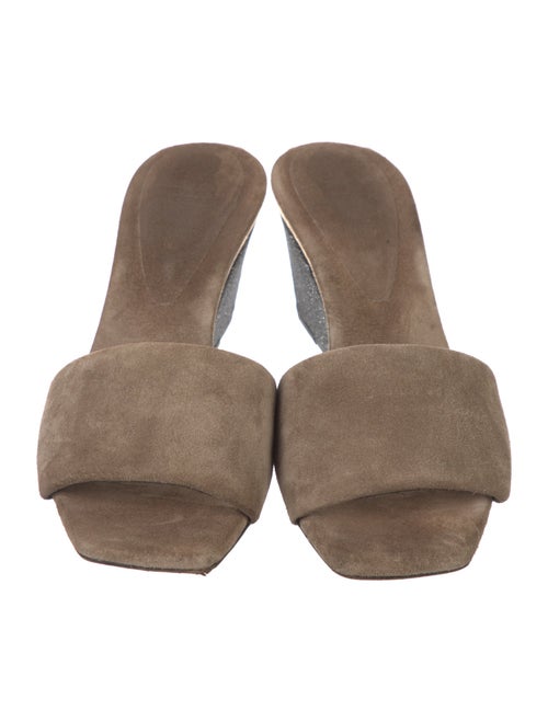Brunello Cucinelli Monili Suede Slides