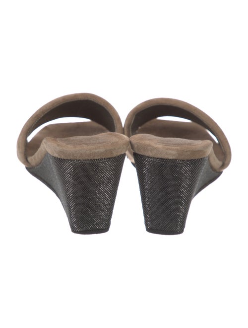 Brunello Cucinelli Monili Suede Slides