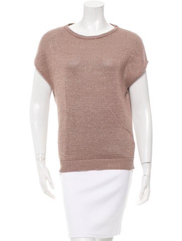 Brunello Cucinelli Metallic Knit Top