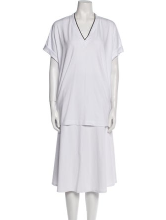 Brunello Cucinelli V-Neck Short Sleeve Tunic