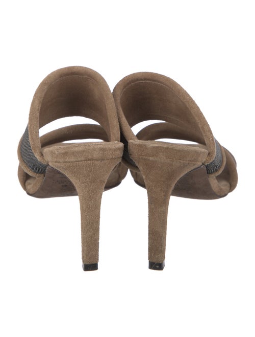 Brunello Cucinelli Monili Suede Slides