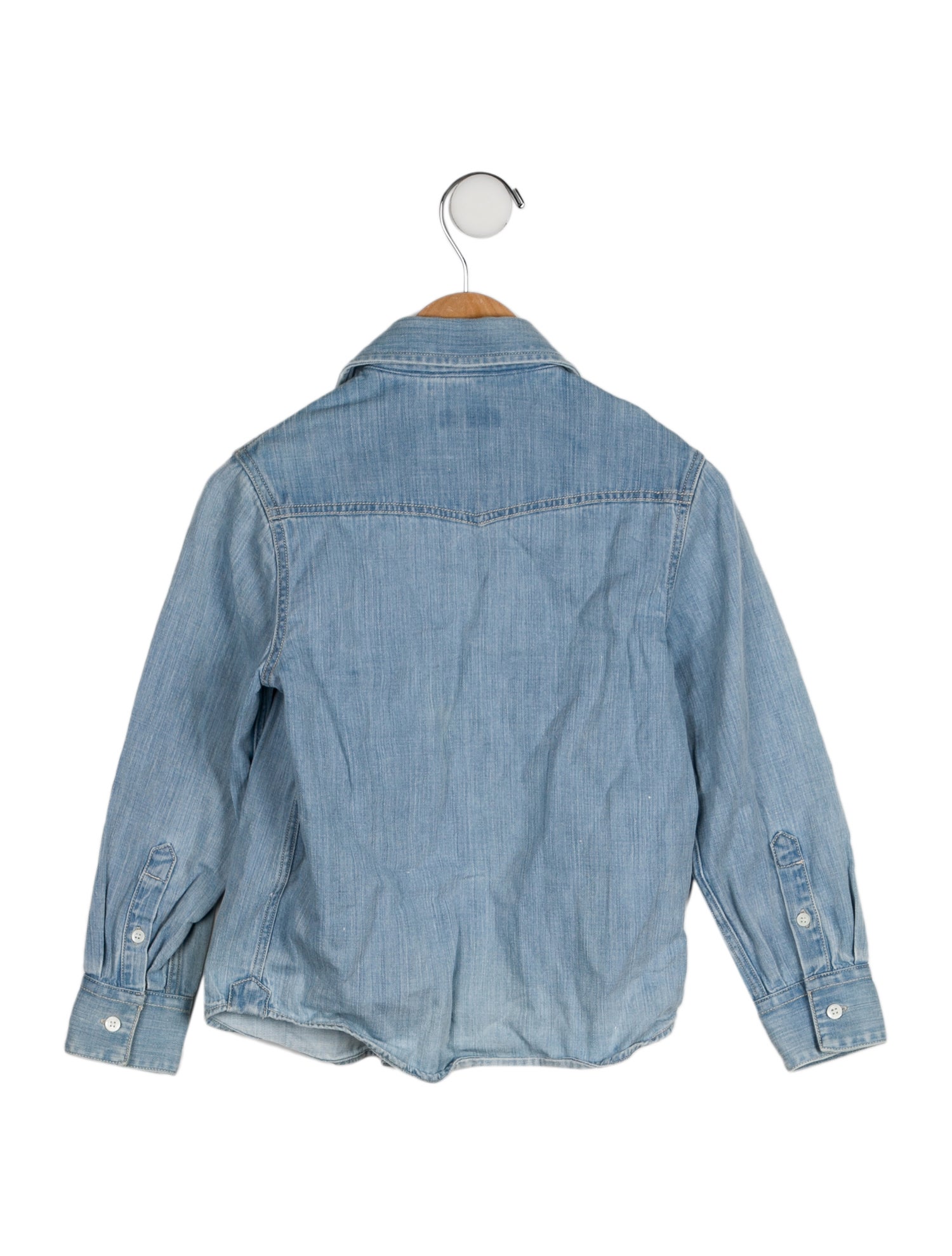 Brunello Cucinelli Toddler Boys' Denim Long Sleeve Shirt