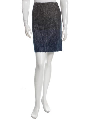 Brunello Cucinelli Wool-Blend Ombré Skirt