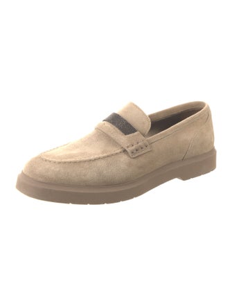 Brunello Cucinelli Monili Suede Loafers