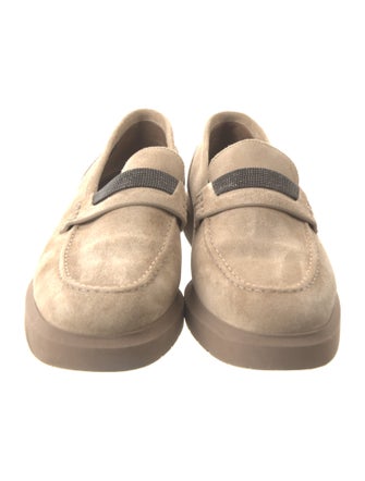 Brunello Cucinelli Monili Suede Loafers