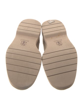 Brunello Cucinelli Monili Suede Loafers