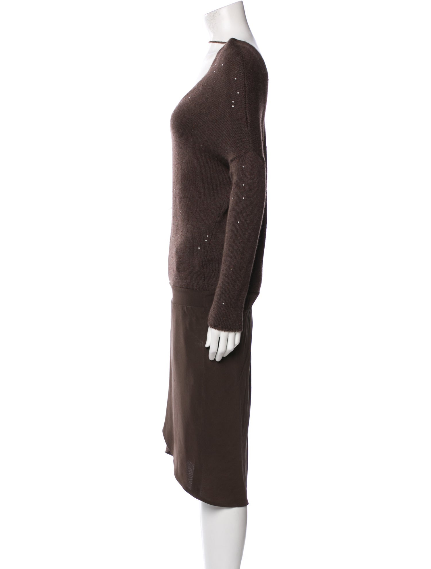 Brunello Cucinelli Cashmere Midi Length Dress