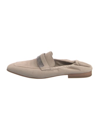 Brunello Cucinelli Monili Suede Mules