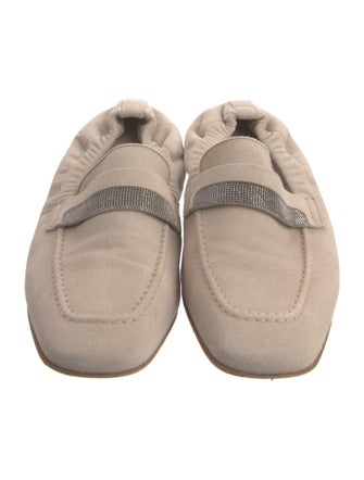 Brunello Cucinelli Monili Suede Mules