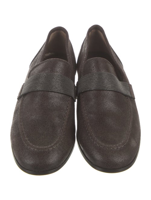 Brunello Cucinelli Monili Leather Loafers