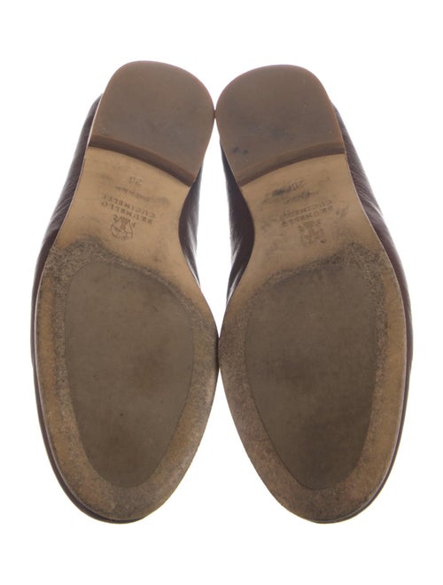 Brunello Cucinelli Leather Beaded Accents Loafers