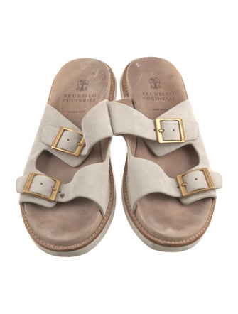 Brunello Cucinelli Suede Slides
