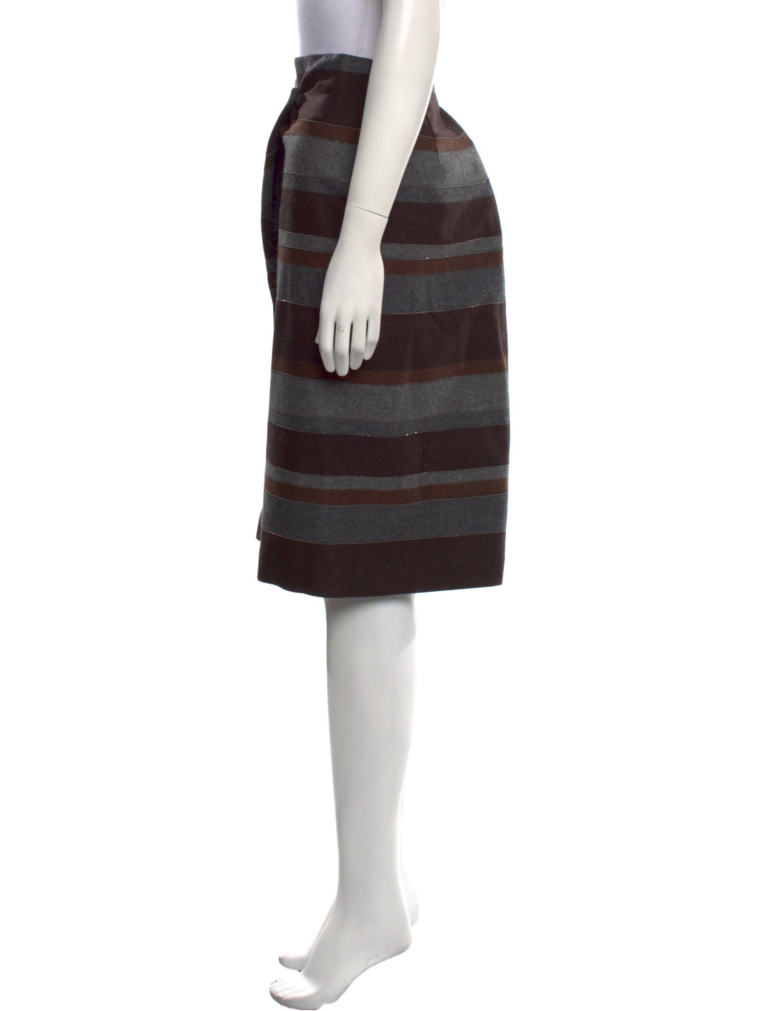 Brunello Cucinelli Wool Knee-Length Skirt