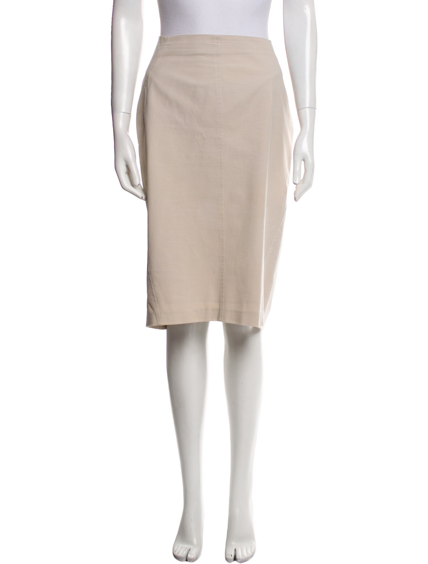 Brunello Cucinelli Pleated Accents Knee-Length Skirt