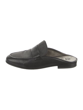 Brunello Cucinelli Monili Leather Mules