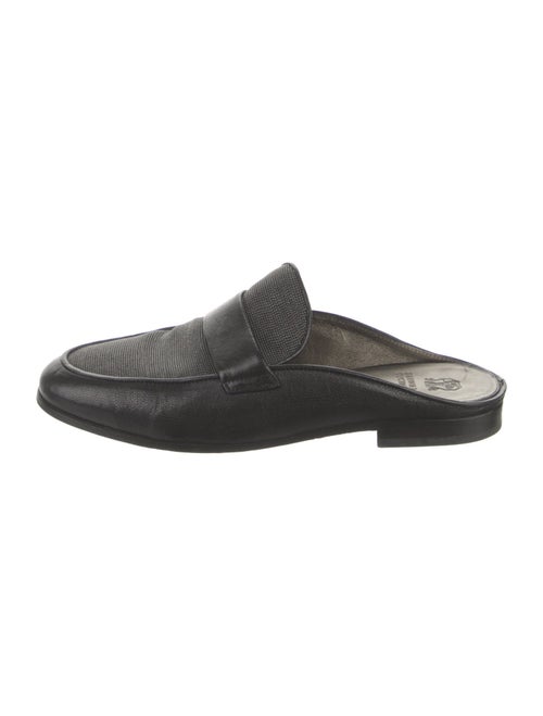 Brunello Cucinelli Monili Leather Mules