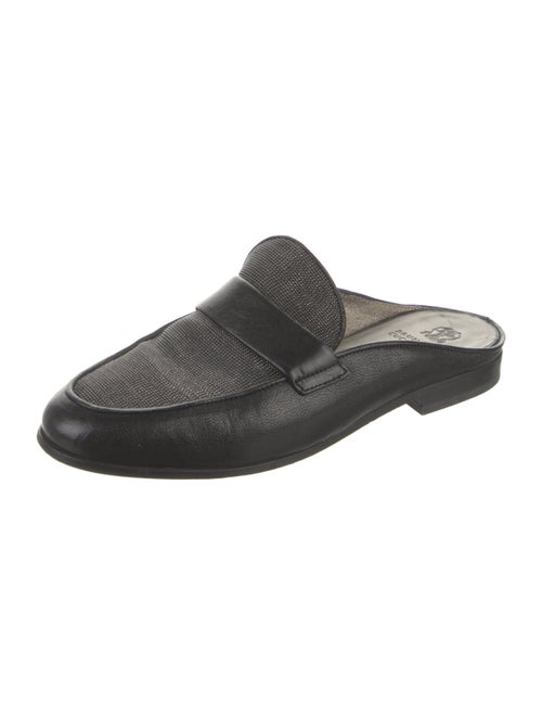 Brunello Cucinelli Monili Leather Mules