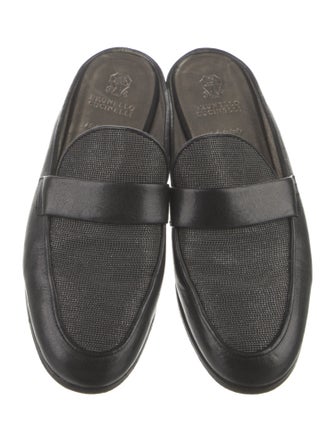 Brunello Cucinelli Monili Leather Mules