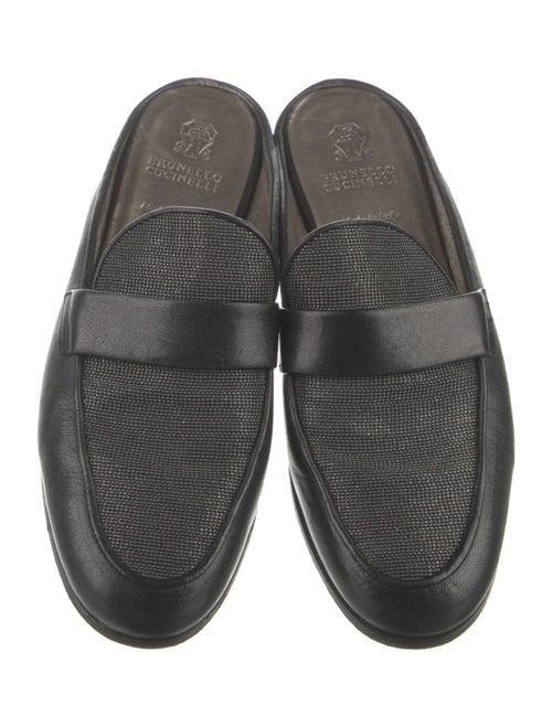 Brunello Cucinelli Monili Leather Mules