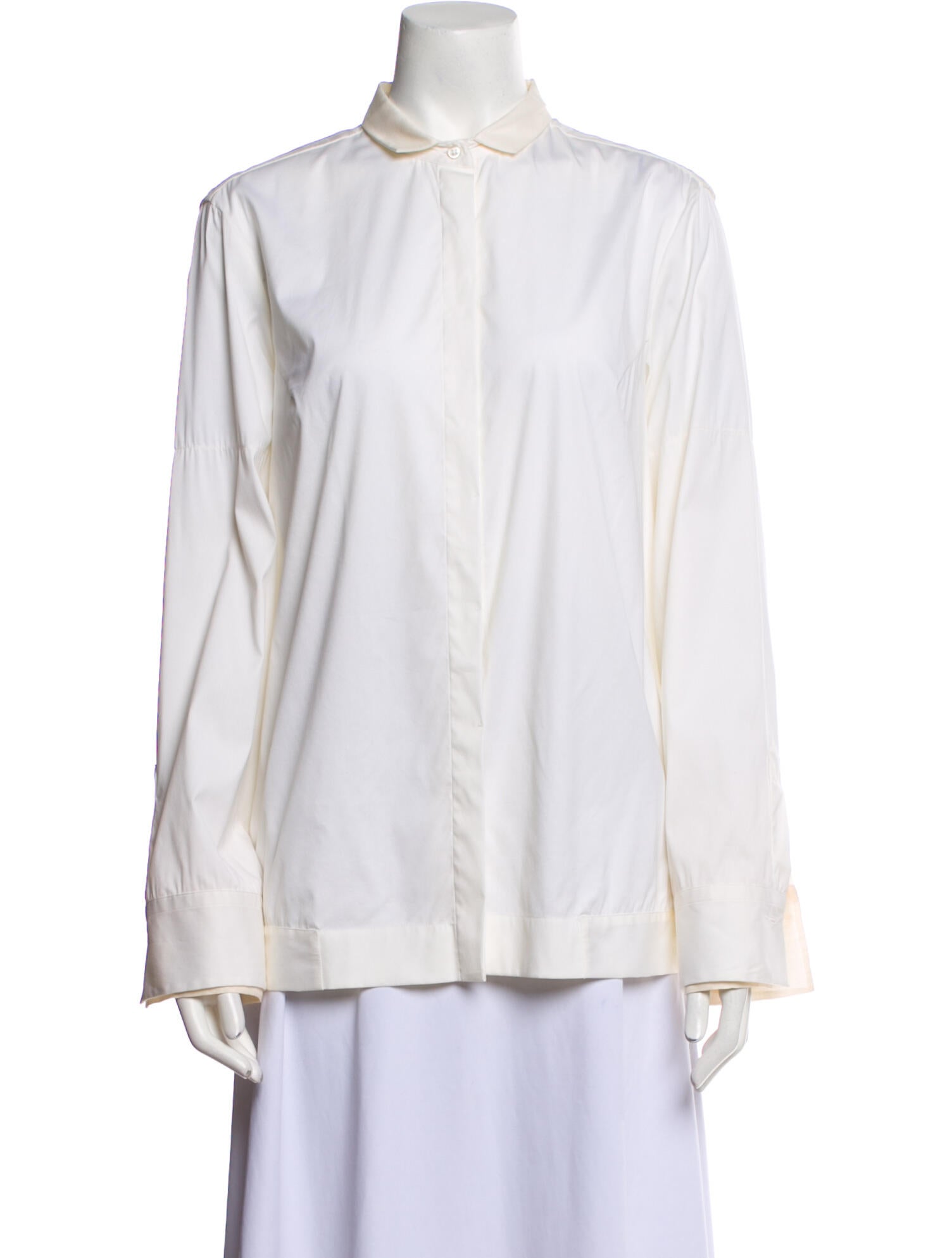 Brunello Cucinelli Long Sleeve Button-Up Top