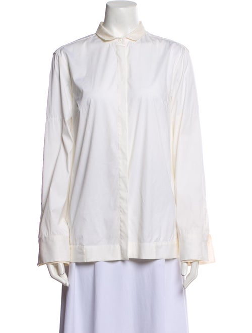 Brunello Cucinelli Long Sleeve Button-Up Top