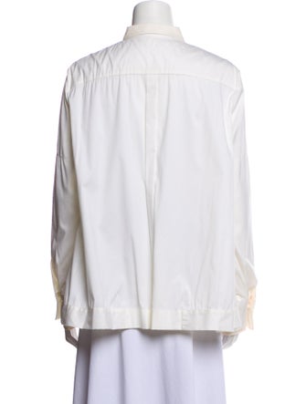 Brunello Cucinelli Long Sleeve Button-Up Top