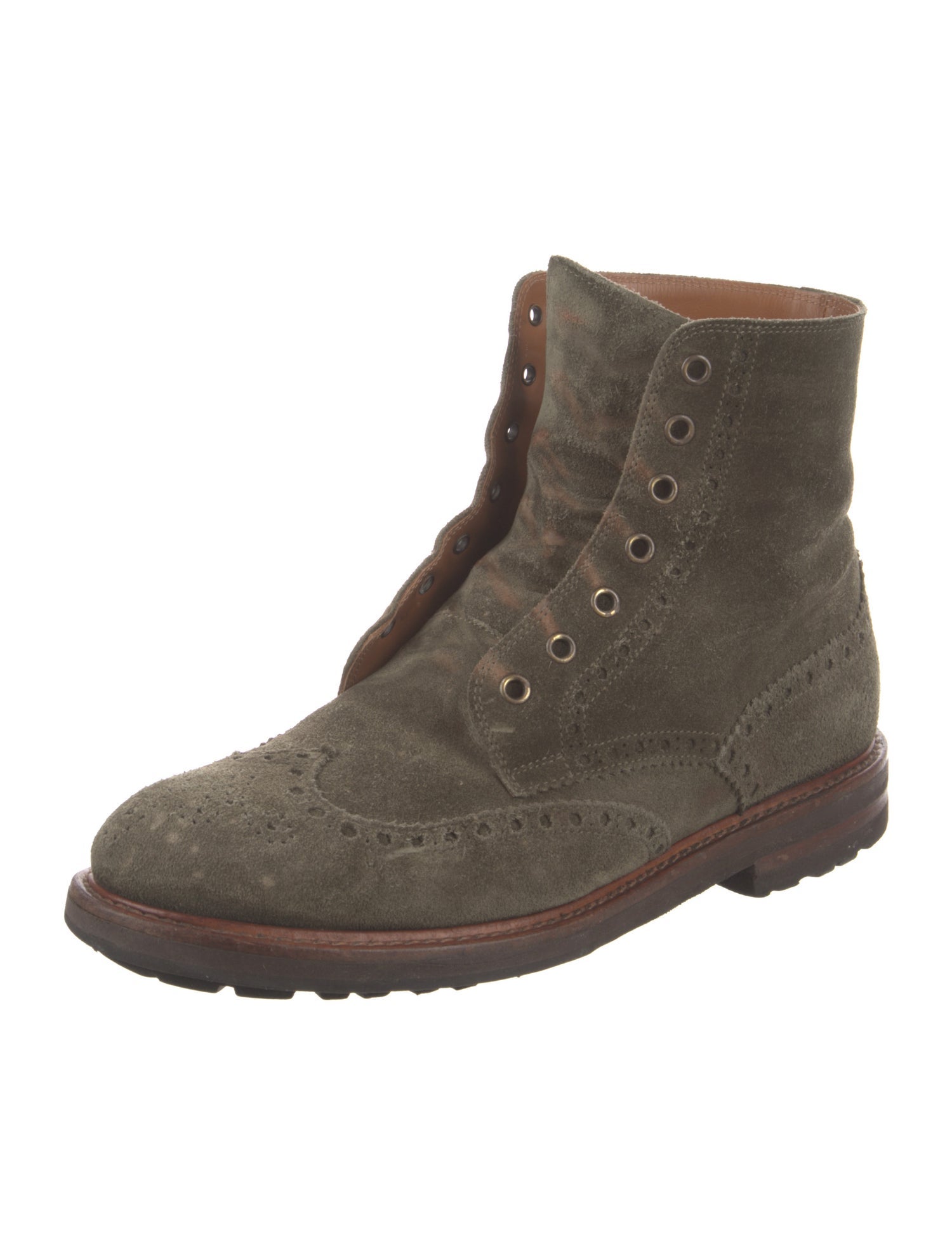 Brunello Cucinelli Suede Lace-Up Boots