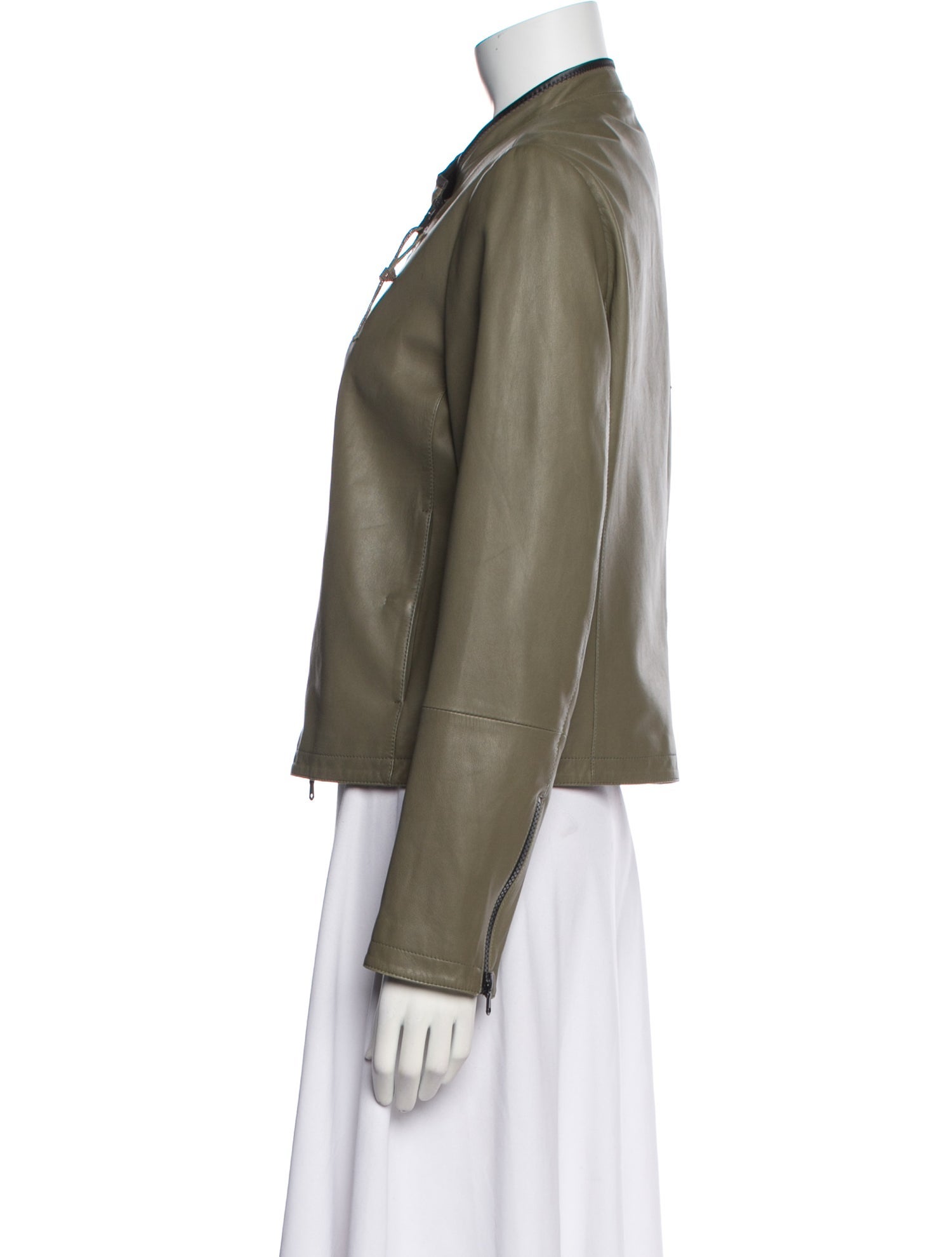 Brunello Cucinelli Leather Biker Jacket