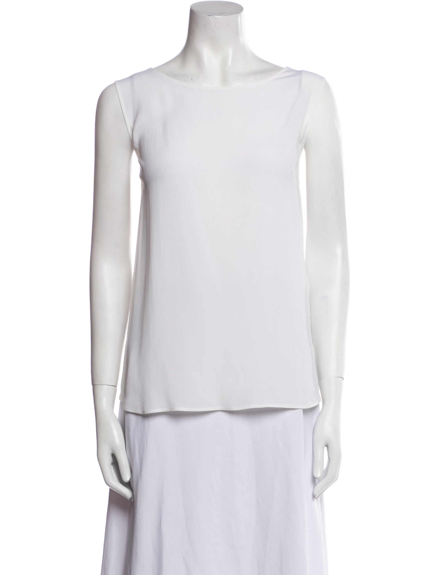 Brunello Cucinelli Bateau Neckline Sleeveless Top