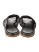 Brunello Cucinelli Leather Beaded Accents Slides