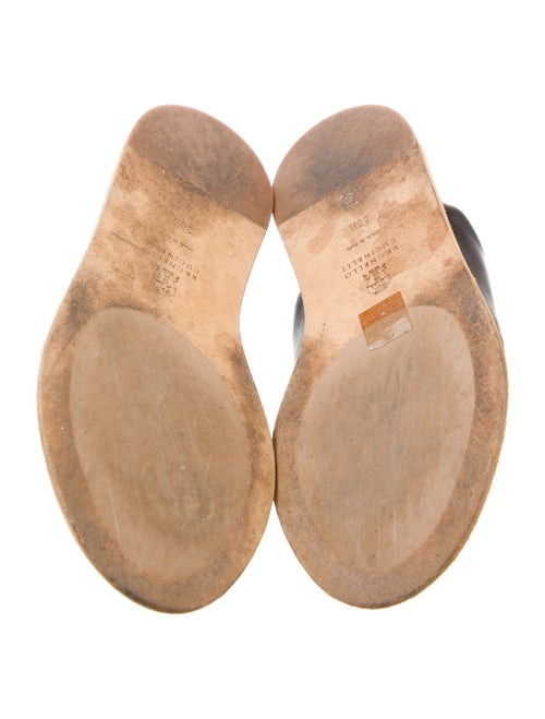 Brunello Cucinelli Leather Beaded Accents Slides