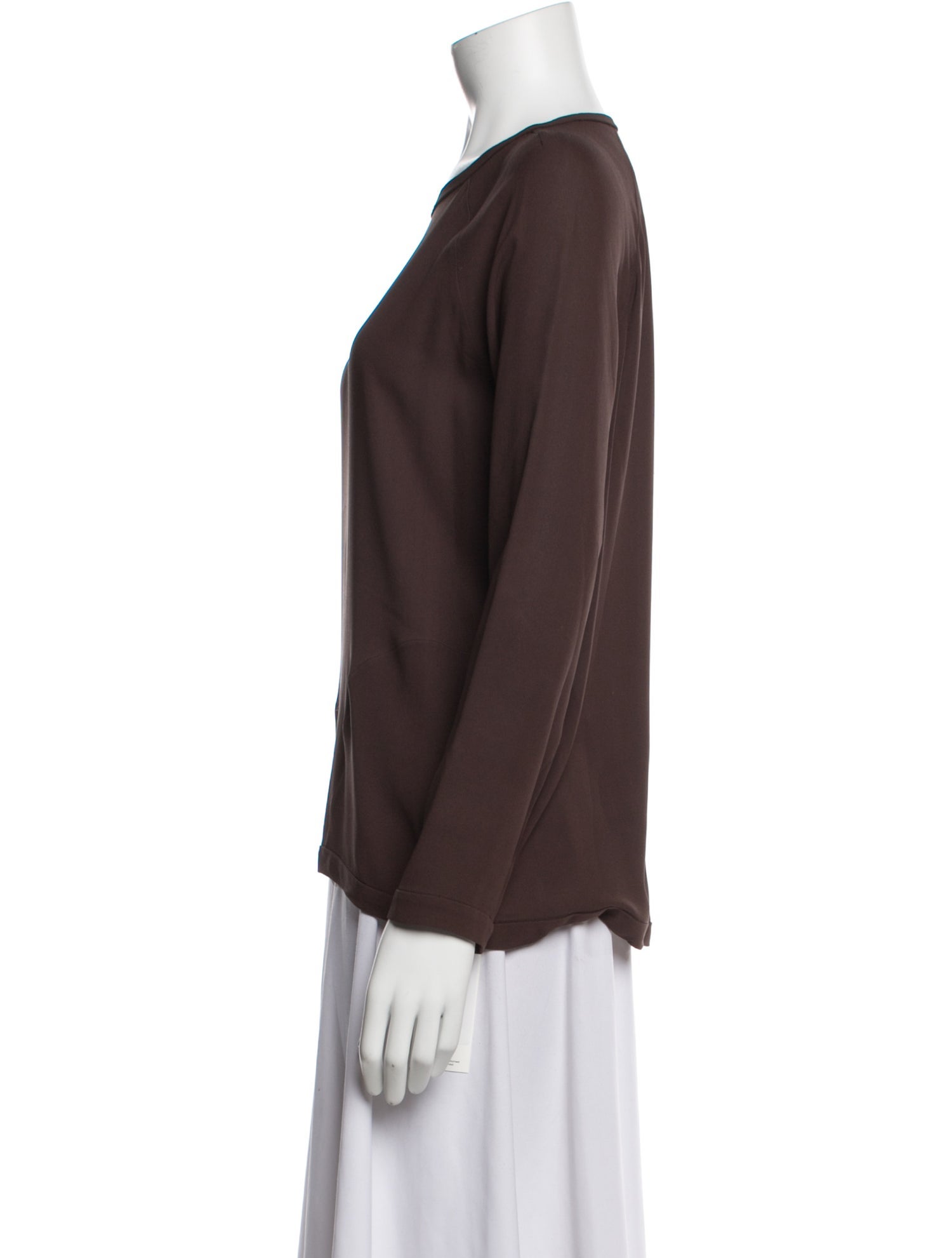 Brunello Cucinelli Silk Bateau Neckline Sweatshirt