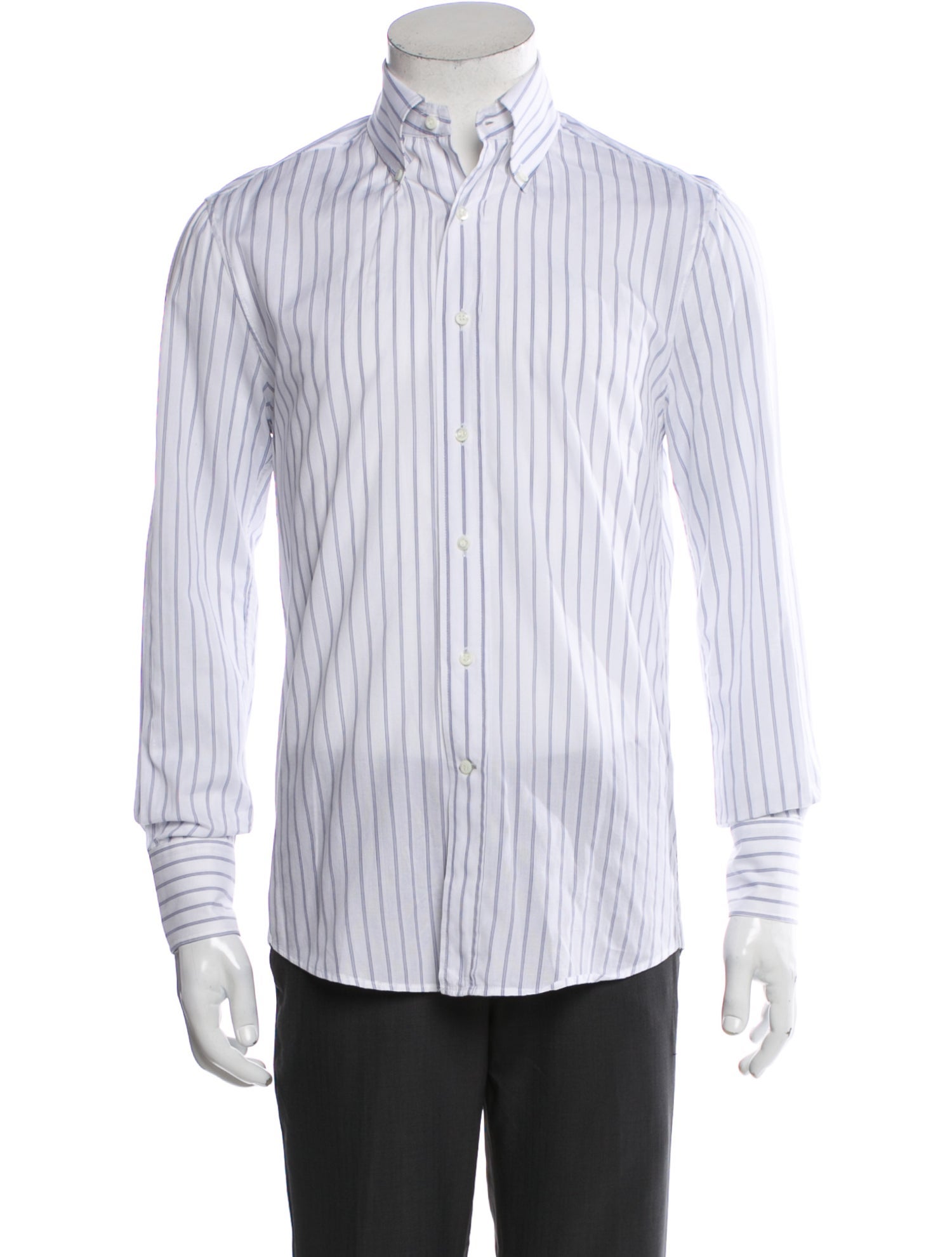 Brunello Cucinelli Striped Long Sleeve Shirt