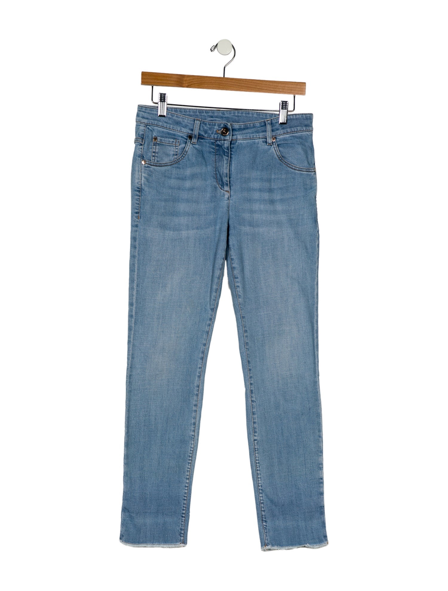 Brunello Cucinelli Mid-Rise Straight Leg Jeans