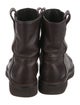 Brunello Cucinelli Leather Beaded Accents Combat Boots