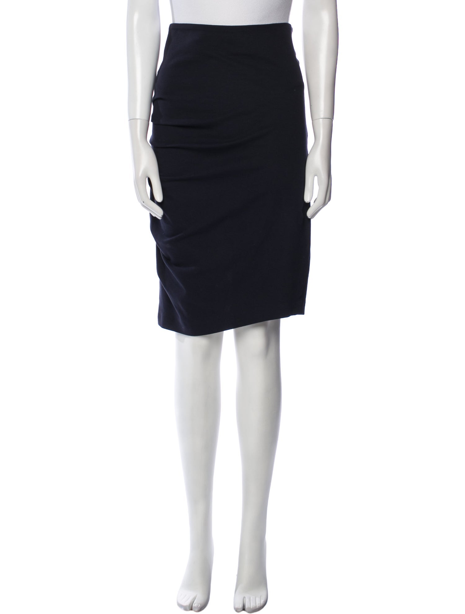 Brunello Cucinelli Leather Trim Embellishment Knee-Length Skirt