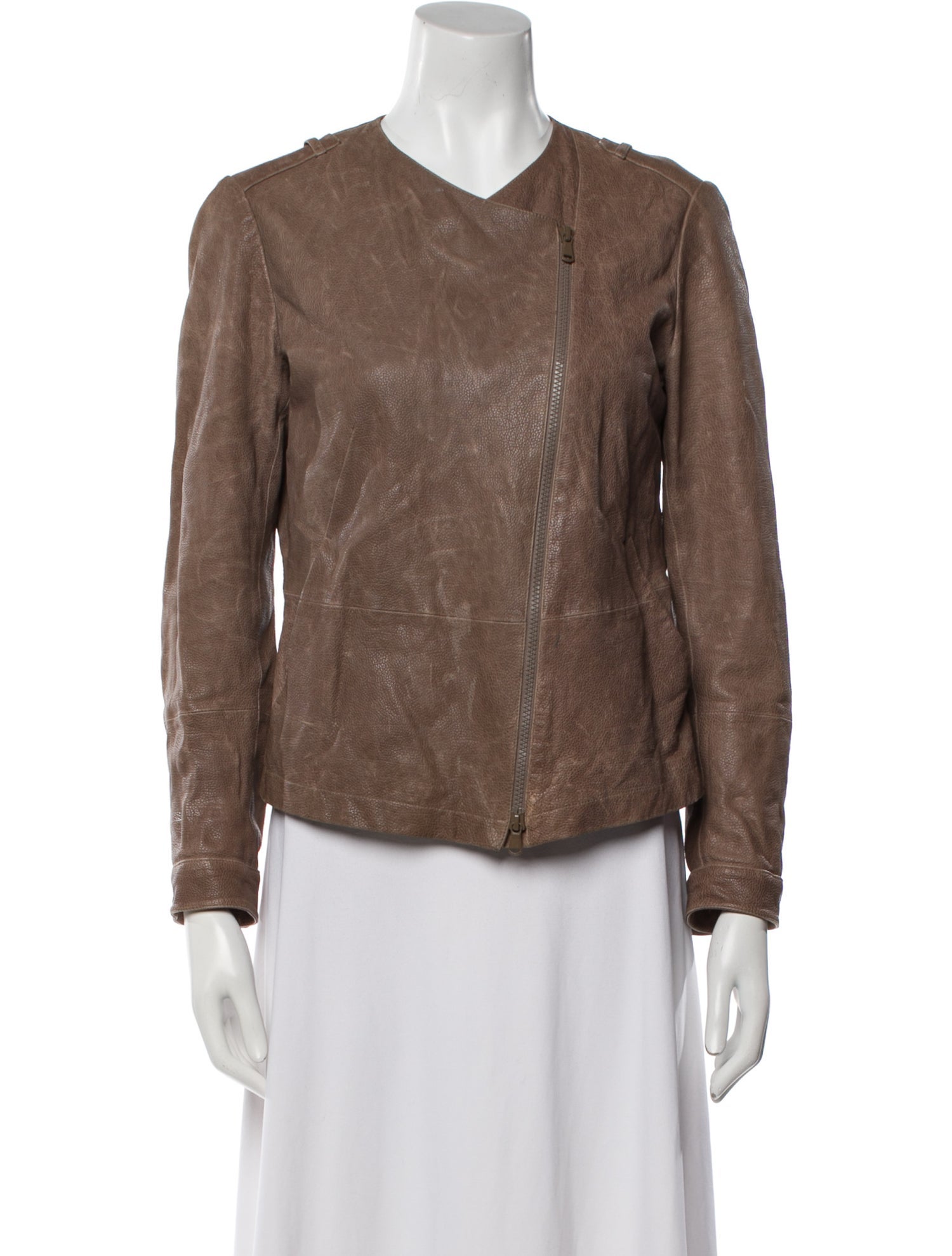 Brunello Cucinelli Leather Biker Jacket