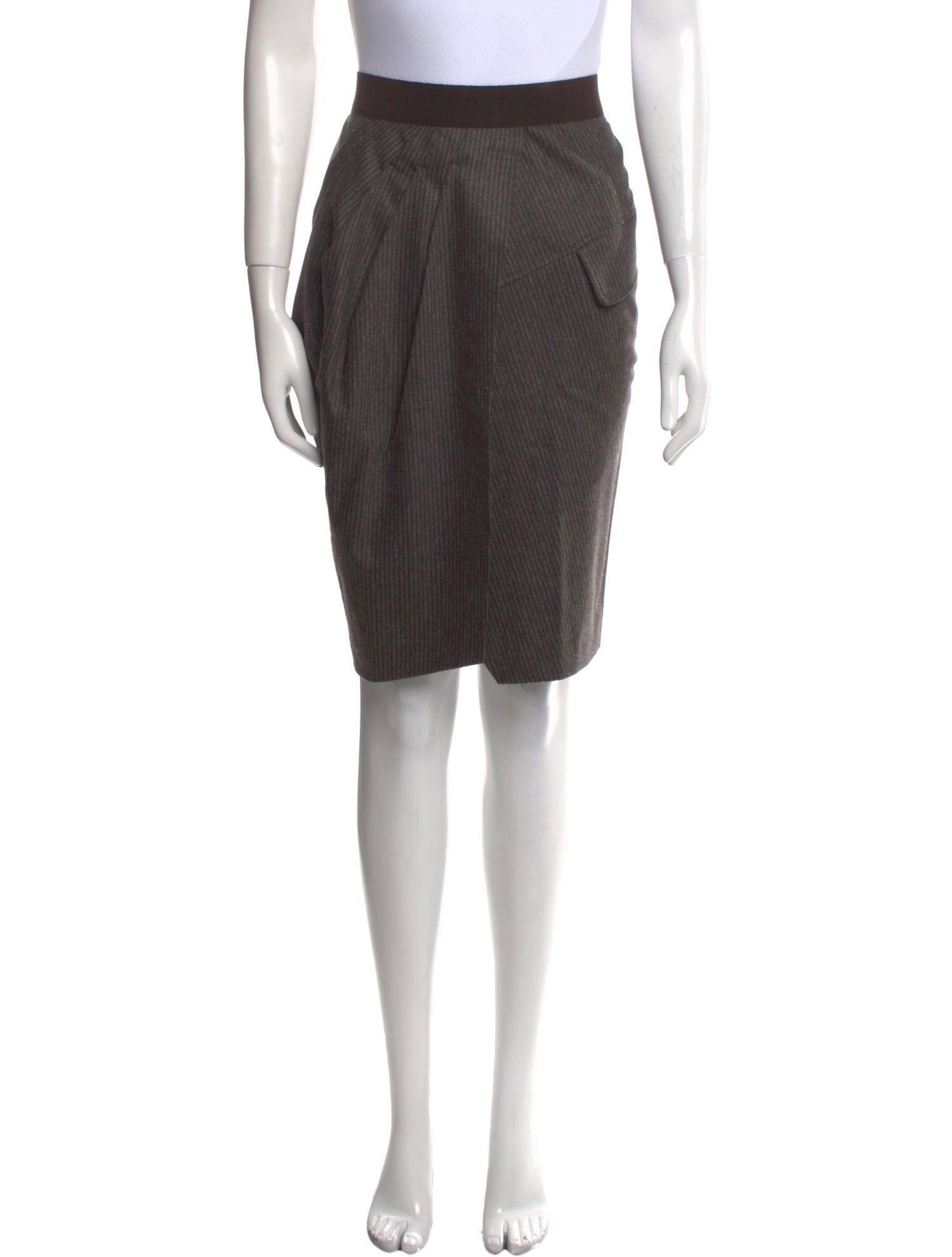 Brunello Cucinelli Virgin Wool Knee-Length Skirt