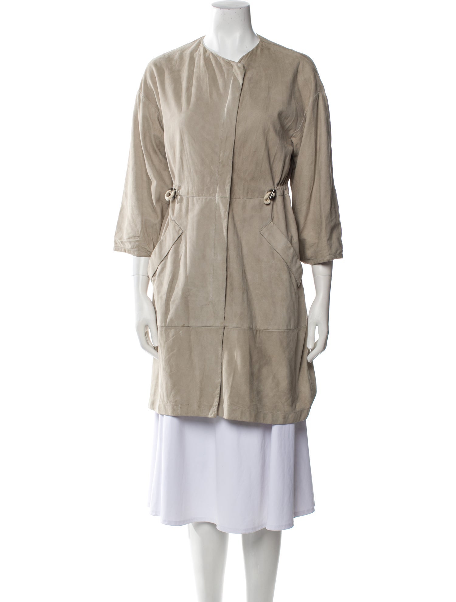 Brunello Cucinelli Suede Trench Coat