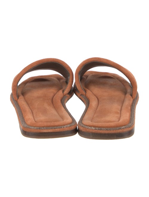 Brunello Cucinelli Monili Suede Slides