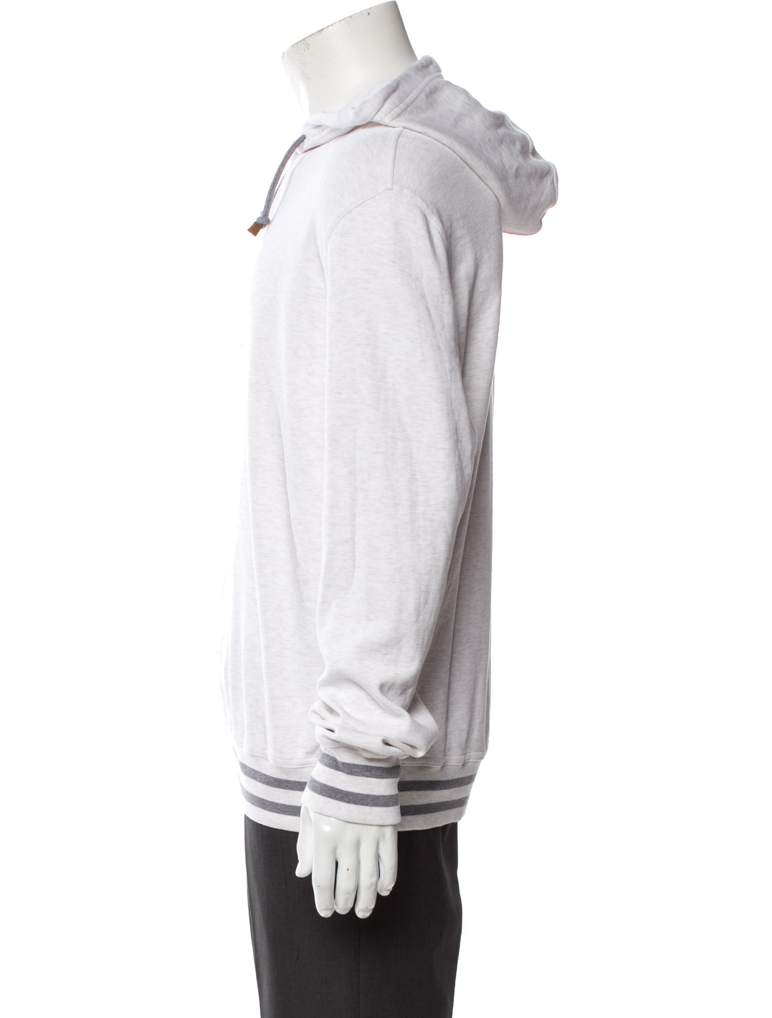 Brunello Cucinelli Striped Crew Neck Hoodie