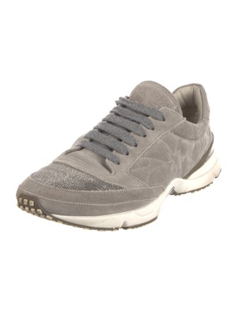 Brunello Cucinelli Monili Suede Athletic Sneakers