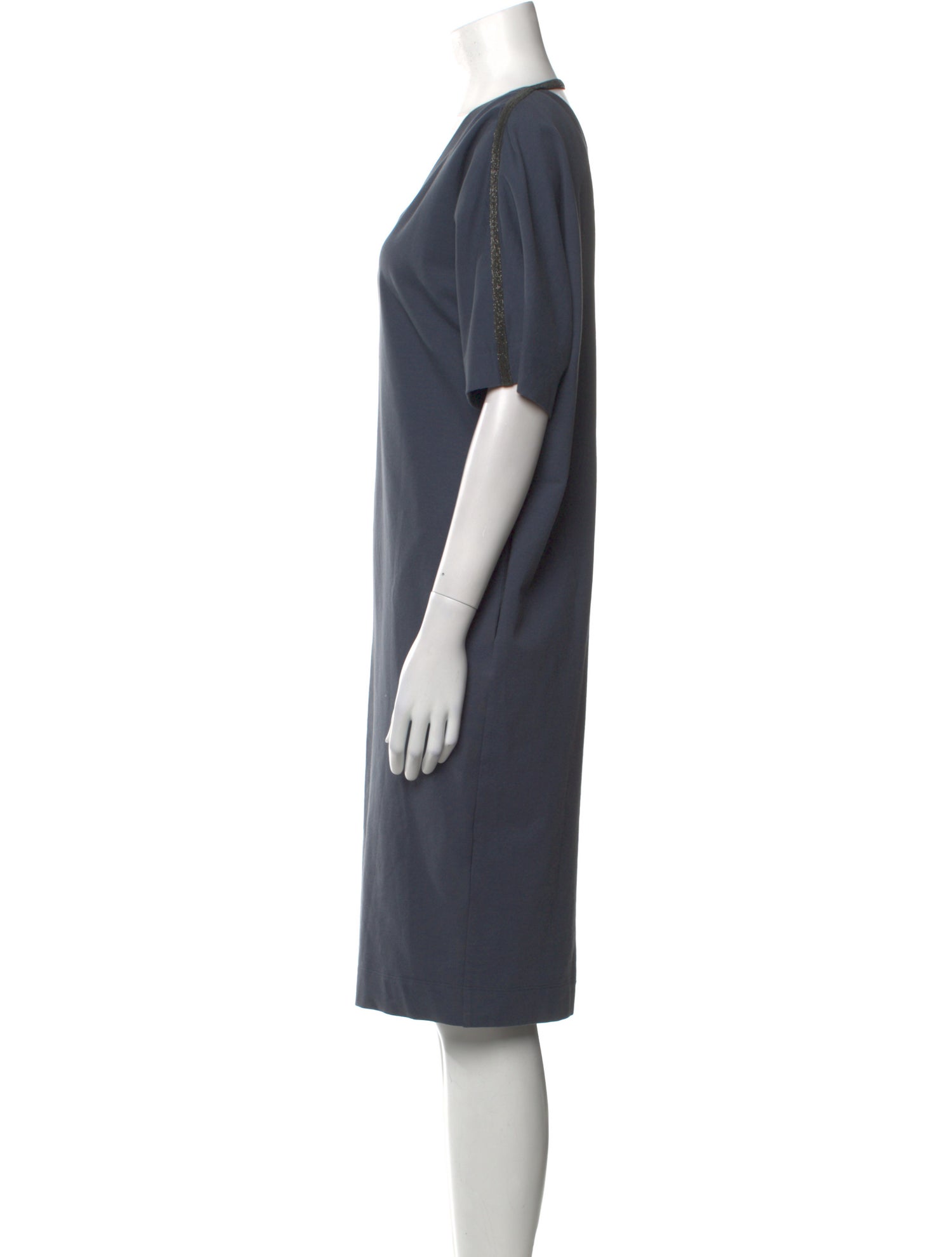 Brunello Cucinelli V-Neck Midi Length Dress w/ Tags